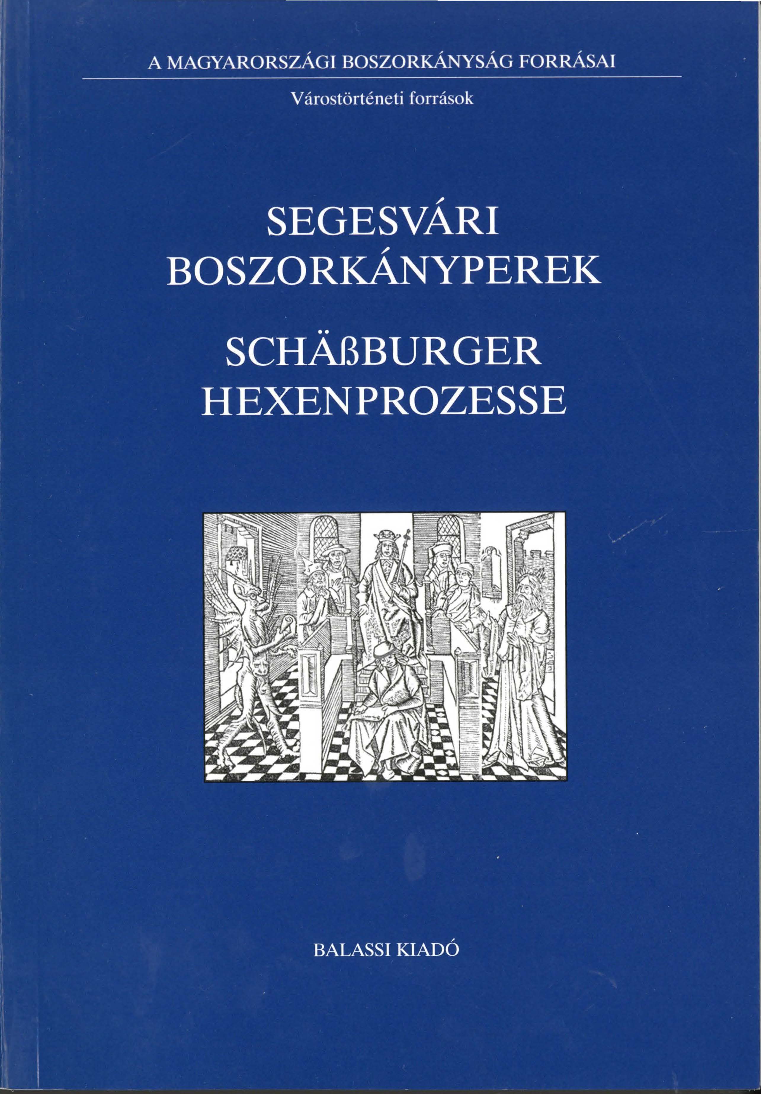 HAGENTHURN E. Segesvári boszorkányperek BOSZ II cover