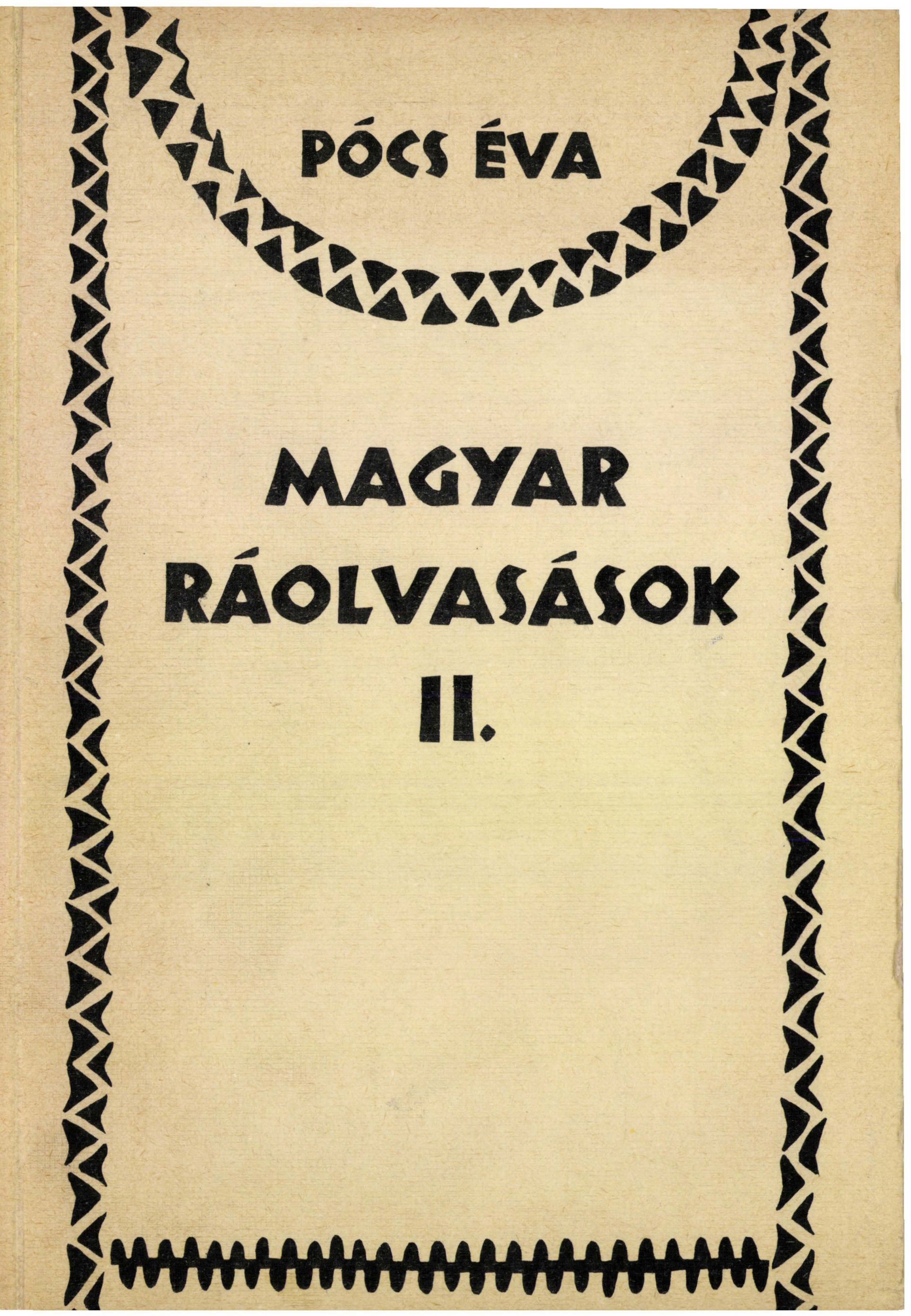 PÓCS É. Magyar ráolvasások II. Akadémiai cover