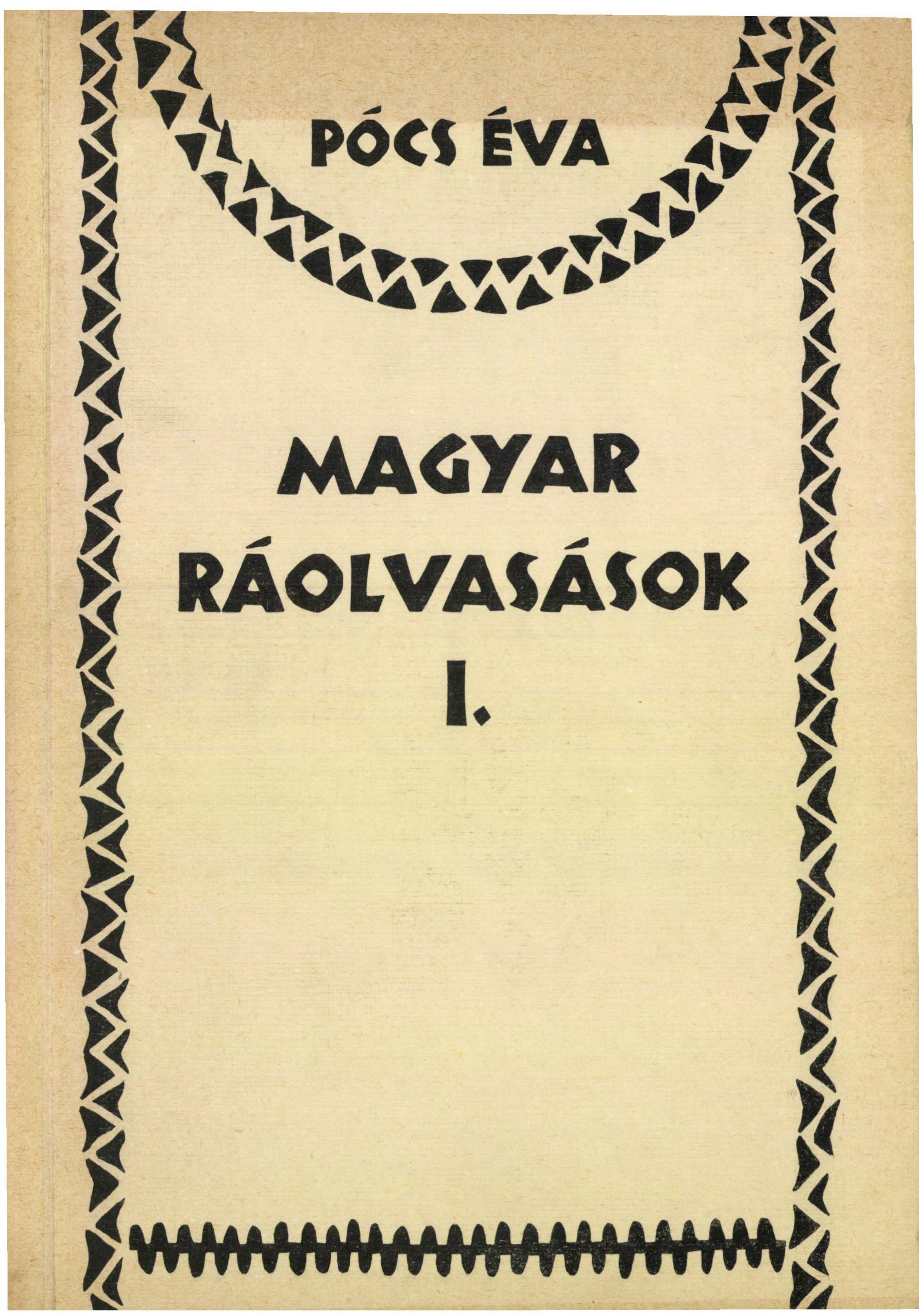 PÓCS É. Magyar ráolvasások I. Akadémiai cover